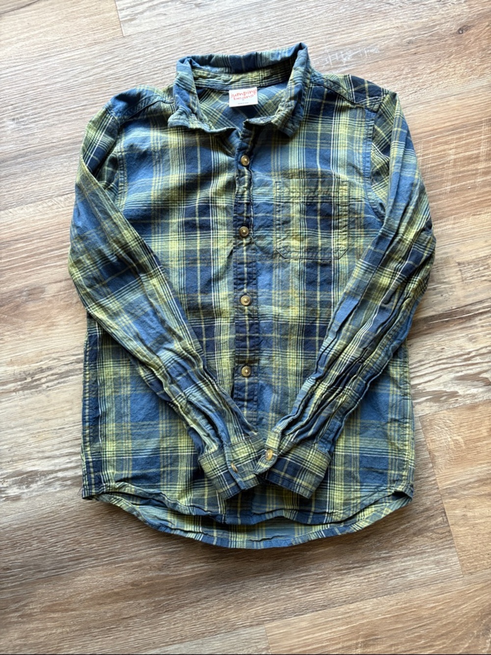 👕 Boys Plaid Button-Down Shirt